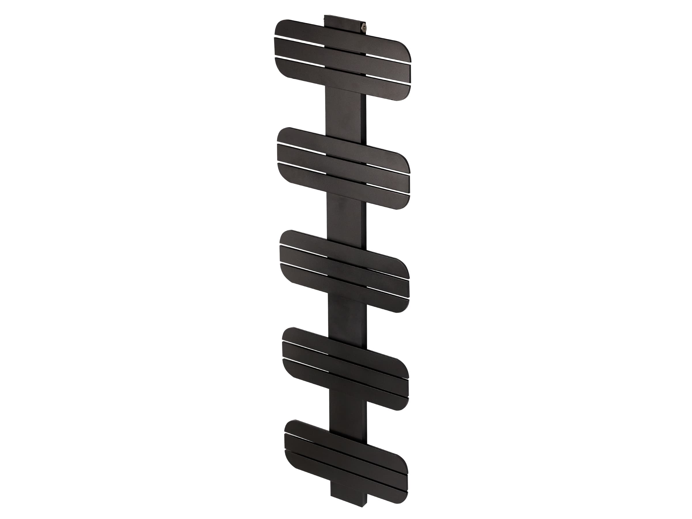 Uscător de prosoape decorativ LOJIMAX, colecția DOSIA Lățime 250 mm. Înălțime 400 mm. negru mat