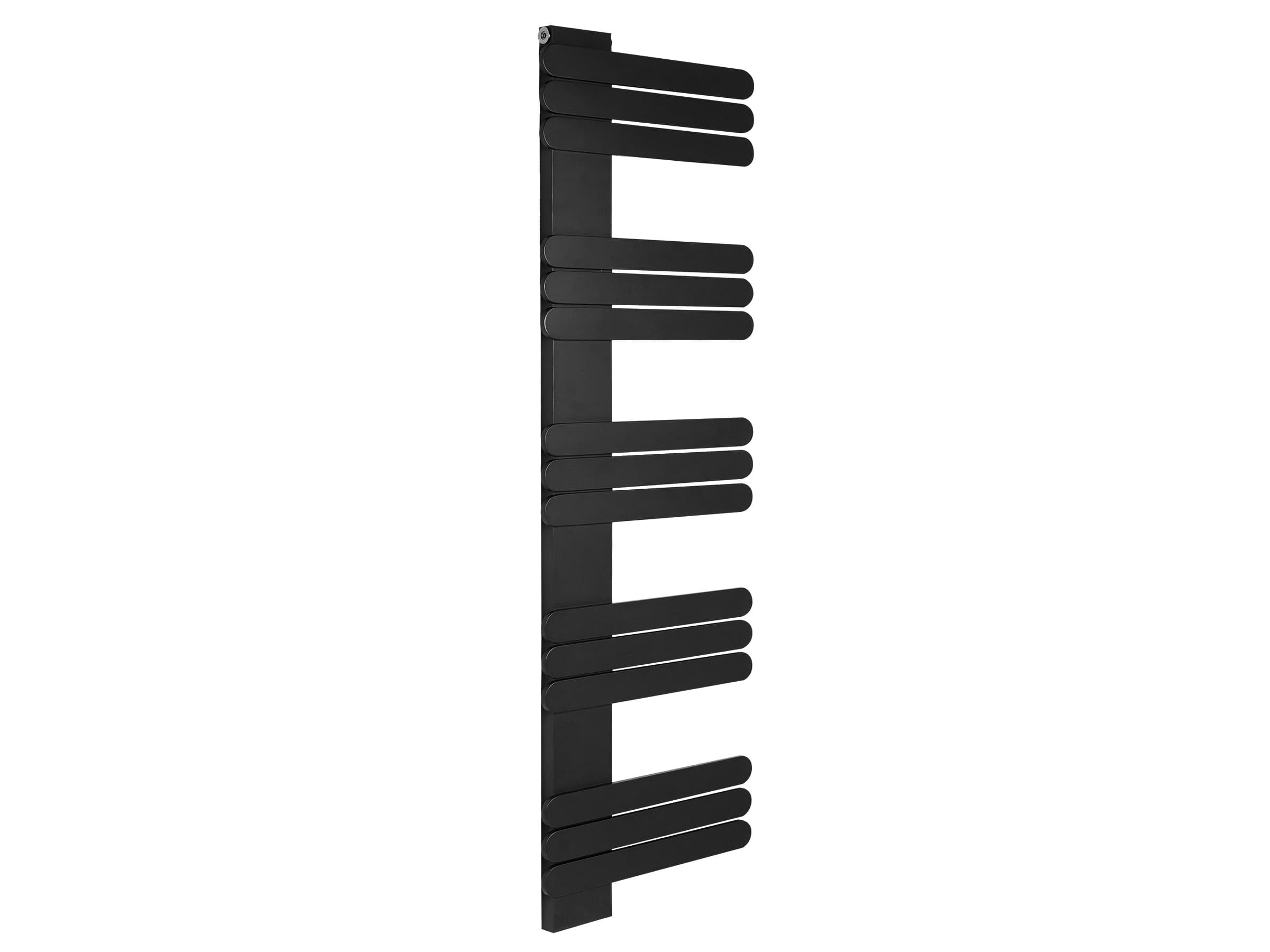 Uscător de prosoape decorativ LOJIMAX, colecția NUMMO Lățime 250 mm. Înălțime 400 mm. negru mat