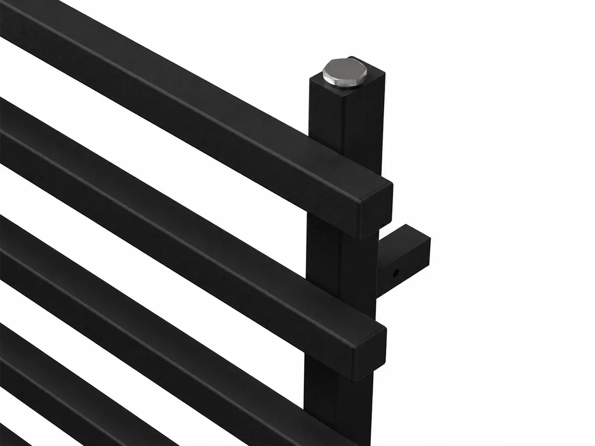 Uscător de prosoape de design CARISA, colecția BARON L, 800x500 mm, NEGRU