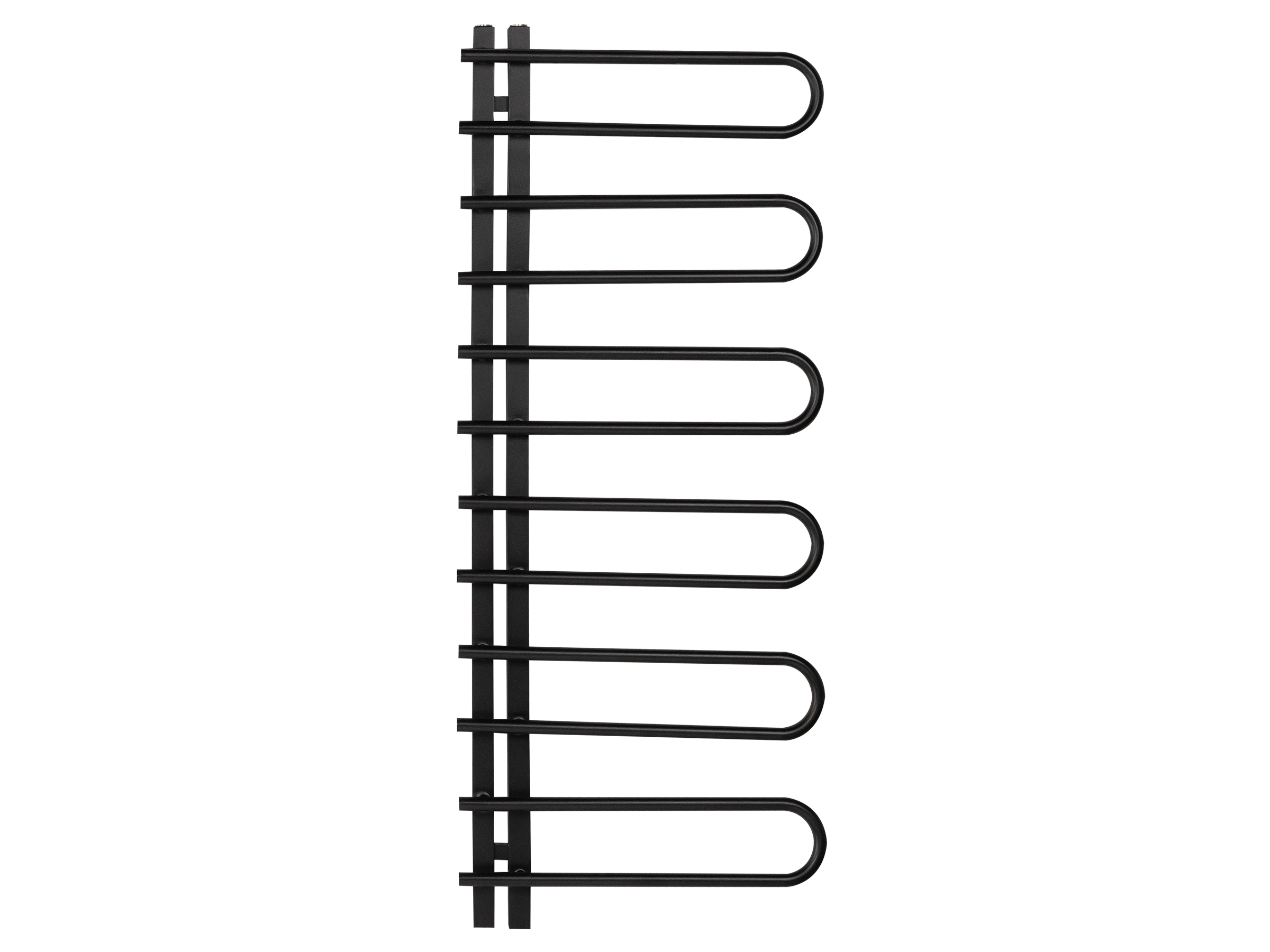 Uscător de prosoape decorativ LOJIMAX, colecția CORTE Lățime 400 mm. Înălțime 500 mm. negru mat