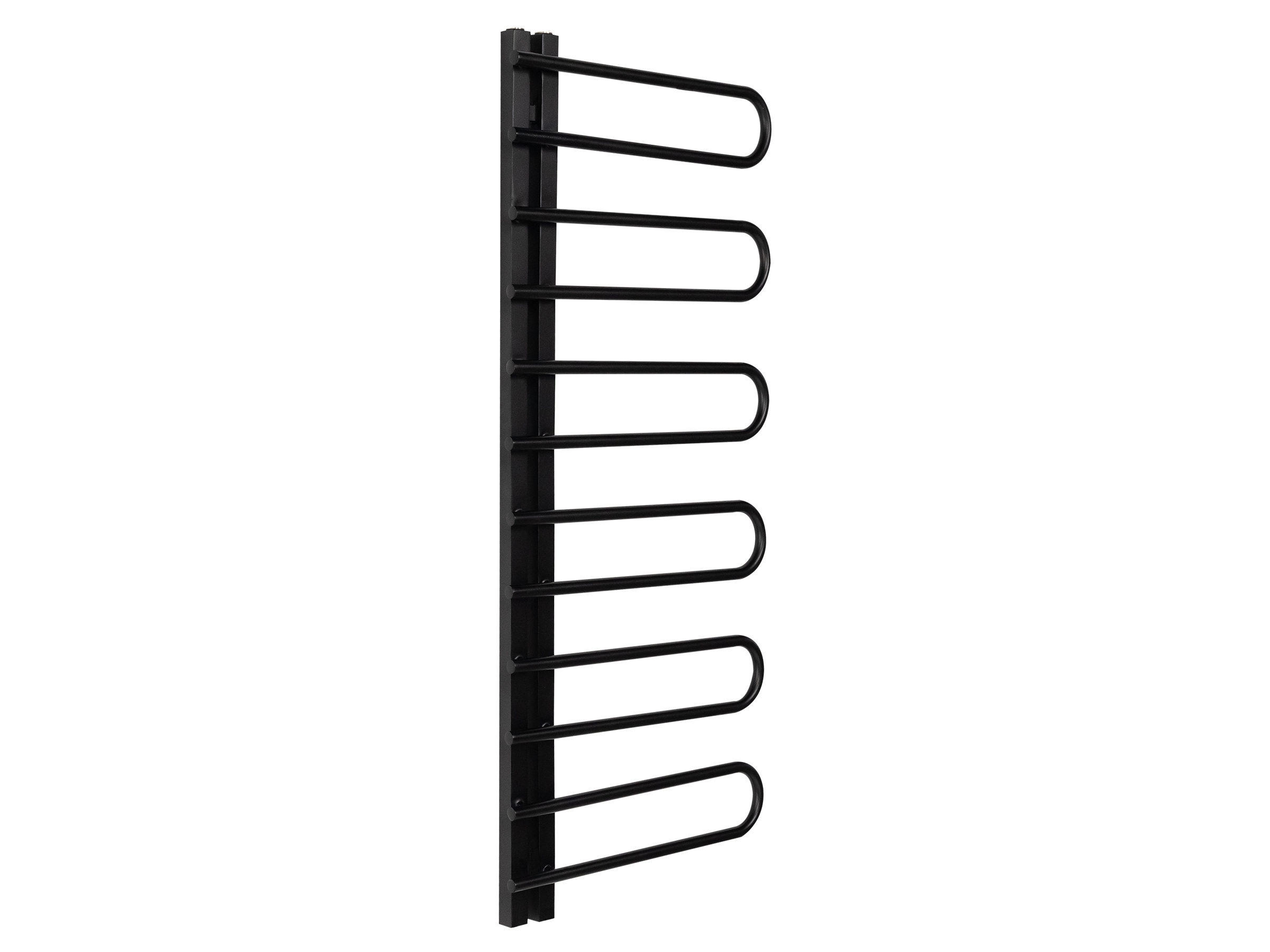Uscător de prosoape decorativ LOJIMAX, colecția CORTE Lățime 400 mm. Înălțime 500 mm. negru mat