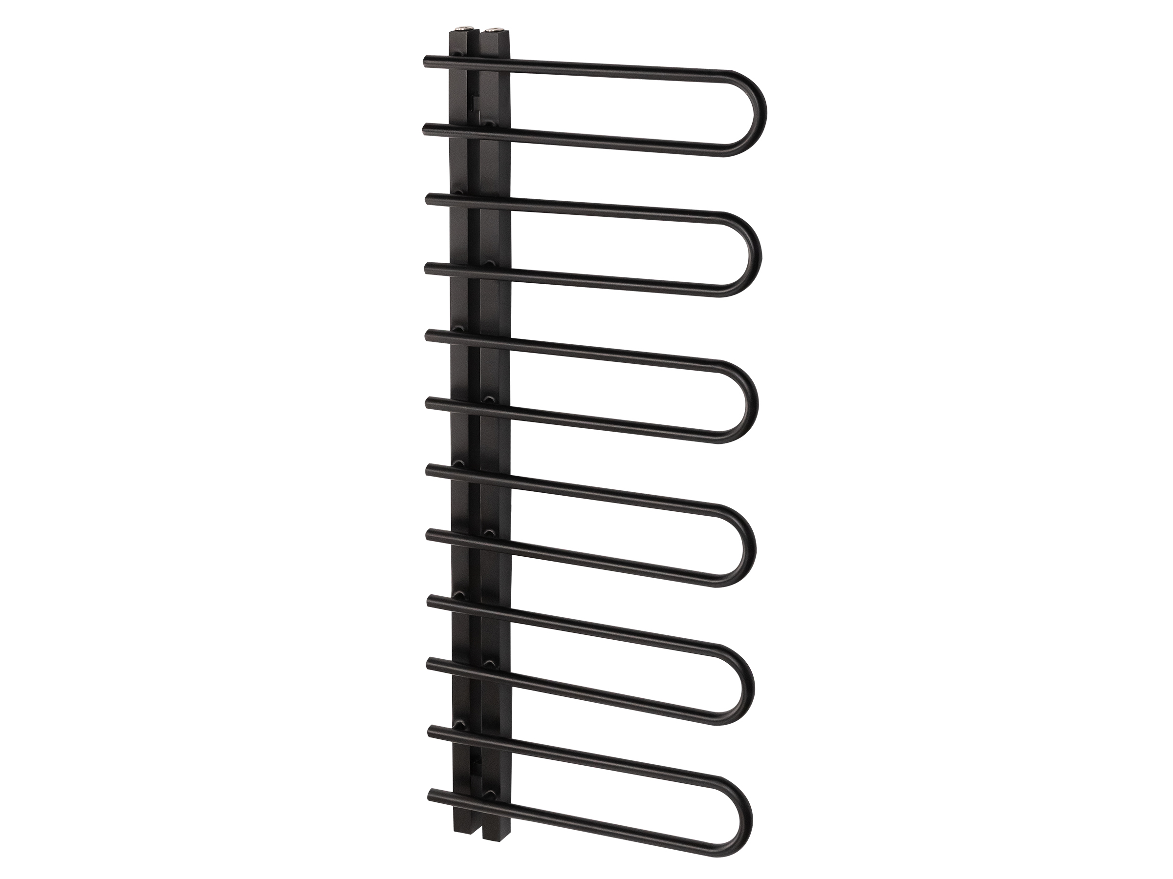 Uscător de prosoape decorativ LOJIMAX, colecția CORTE Lățime 400 mm. Înălțime 500 mm. negru mat