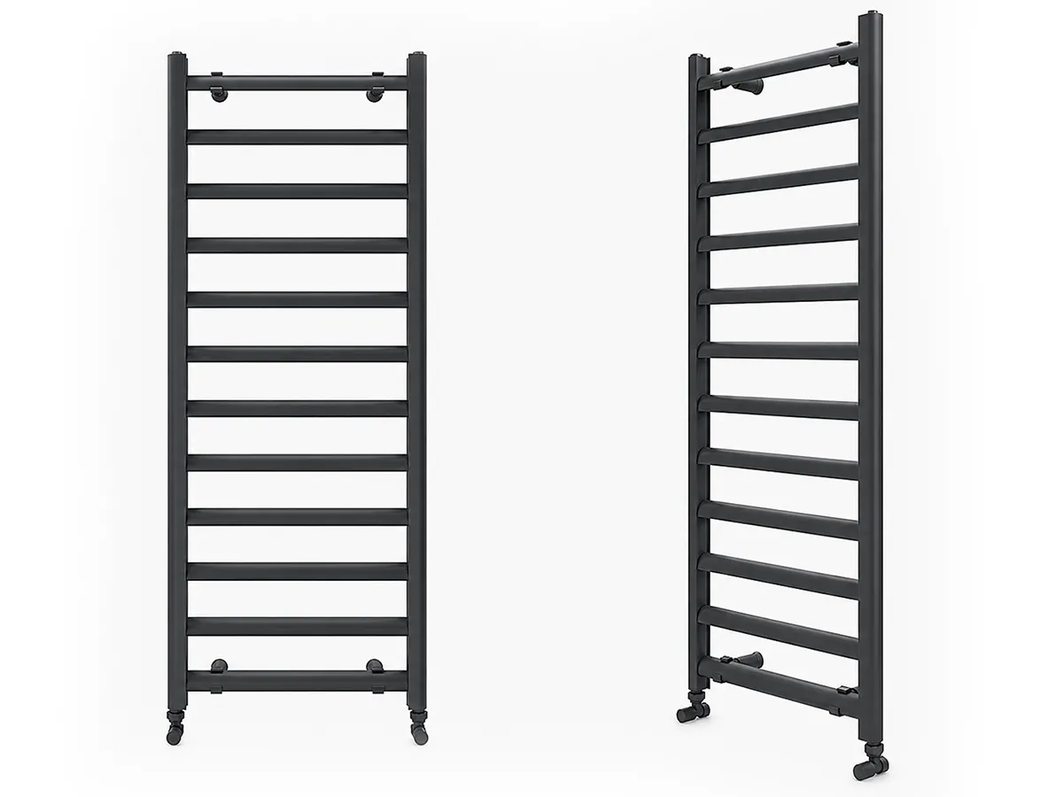 Uscător de prosoape de design CARISA, colecția LARA L, 1200x485 mm, NEGRU