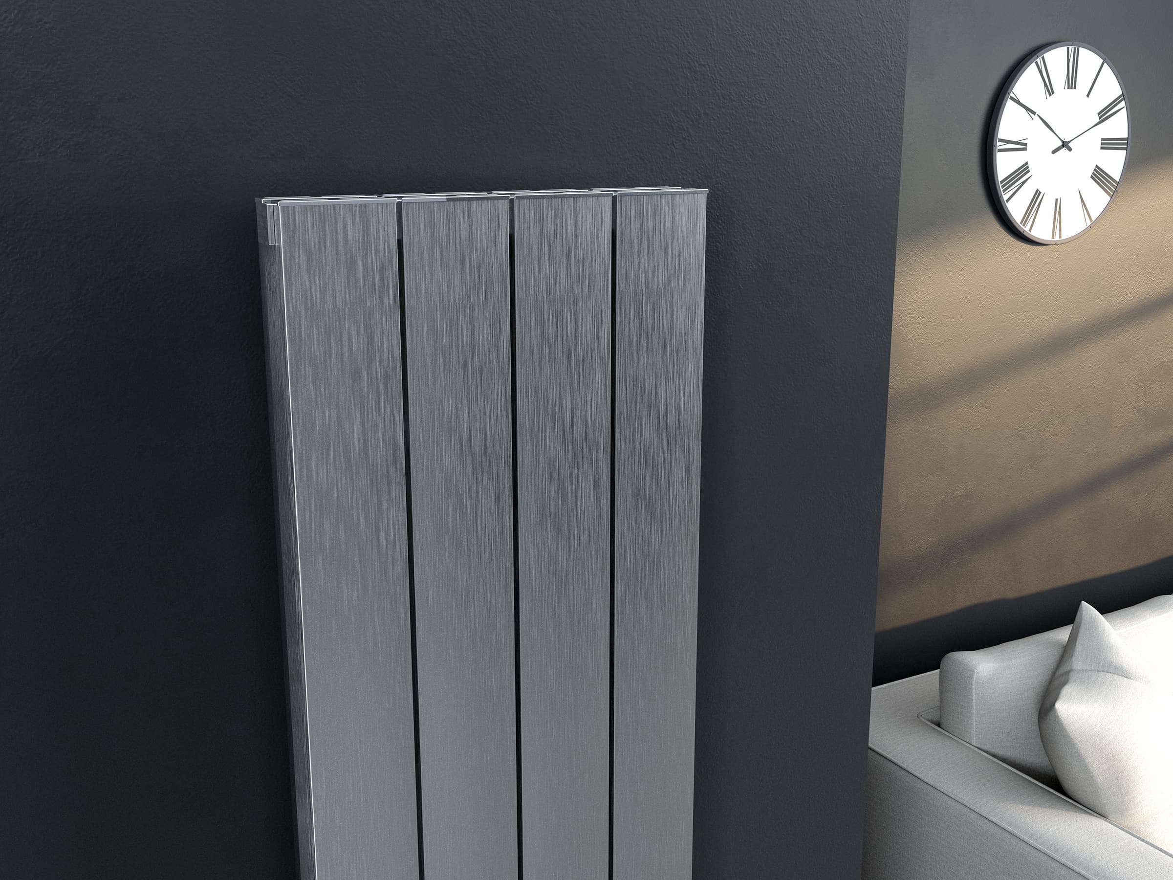 Calorifer decorativ LOJIMAX, colectia  KALSEDON DOUBLE высота 300 mm. ширина 280 mm. INOX SATINE