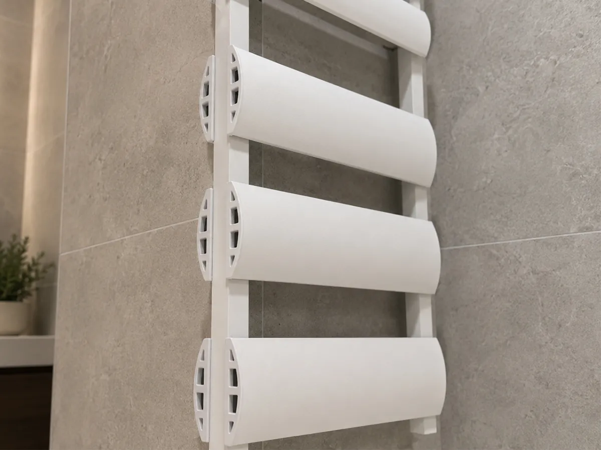 Uscător de prosoape de design LOJIMAX colecția WALDO DOUBLE 1400x500 mm, Alb