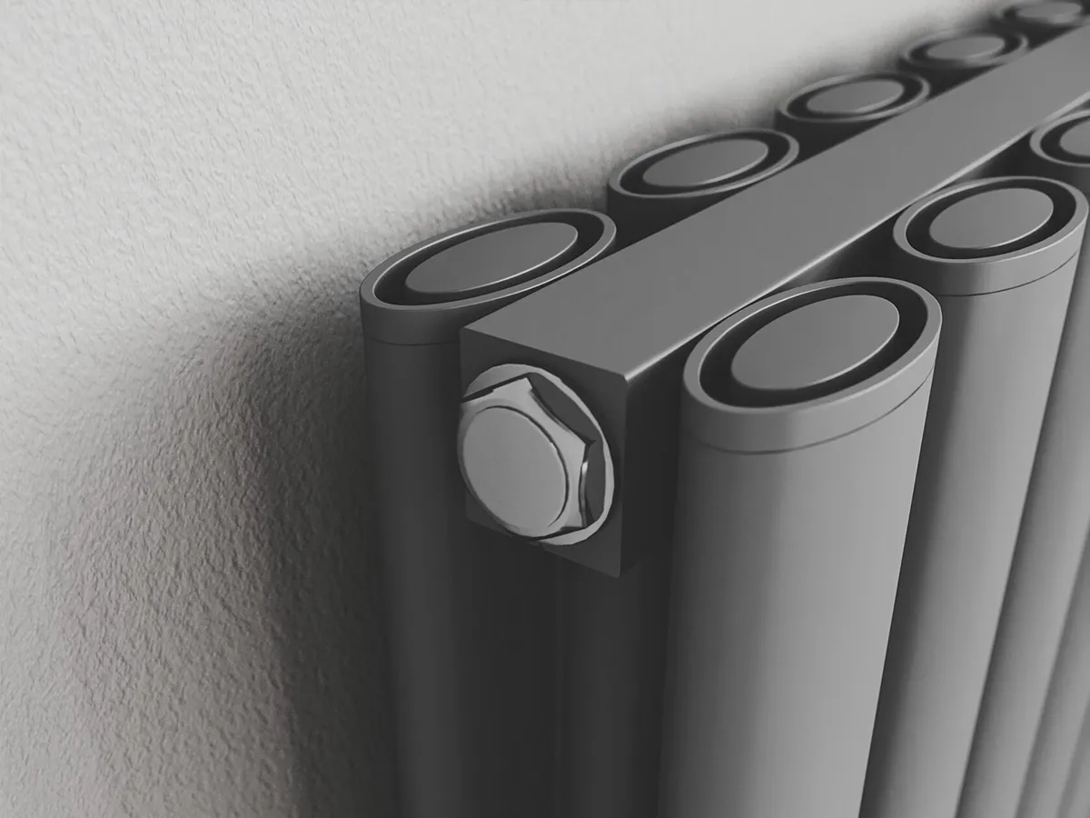 Radiator de design CARISA, colecția TALLIS DOUBLE, 1800x350 mm, ANTRACIT