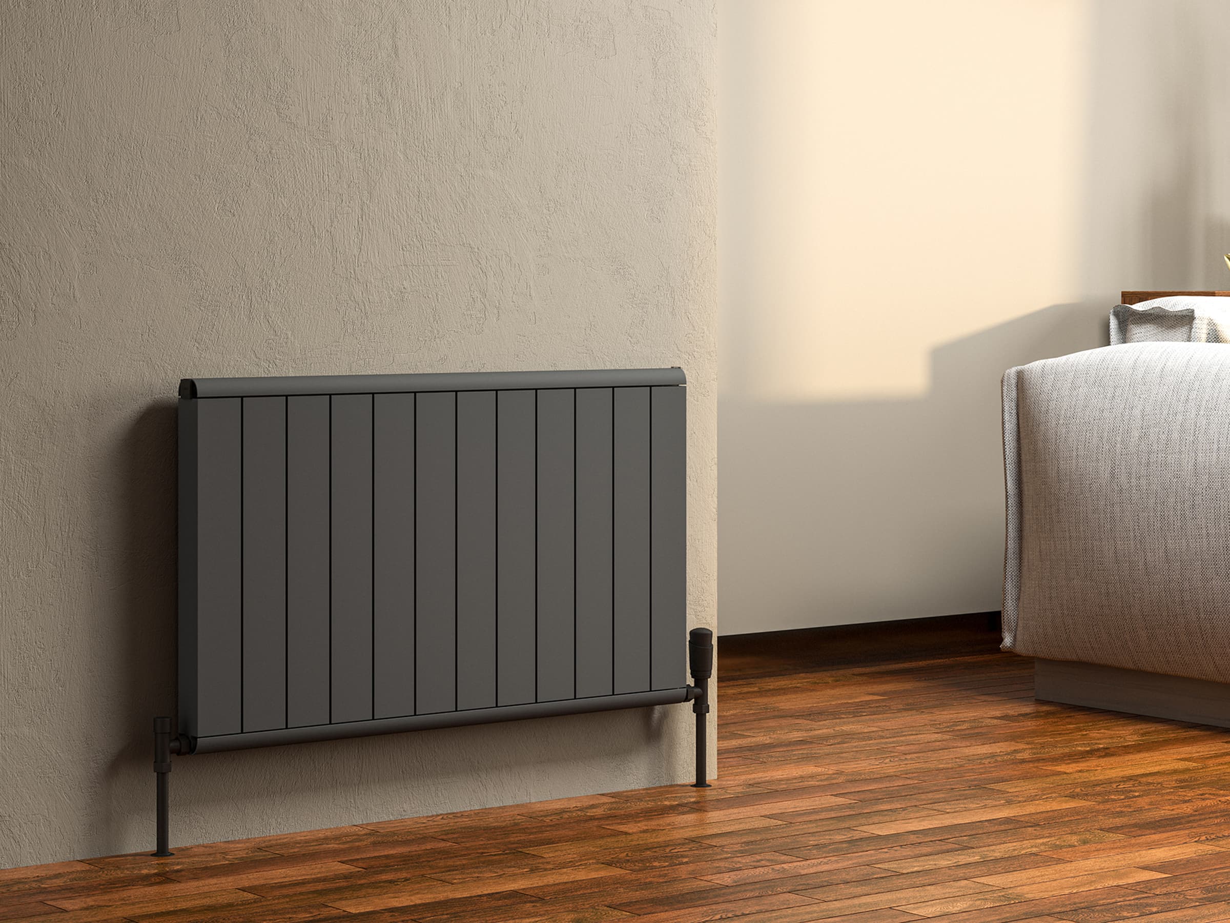 Calorifer decorativ LOJIMAX, colectia  LOVA LINE высота 600 mm. ширина 1756 mm. antracit mat