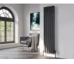 Calorifer decorativ LOJIMAX, colectie DIAMOND DOUBLE 300 mm. 296 mm. negru mat