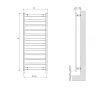 Uscător de prosoape de design CARISA, colecția LARA L, 800x485 mm, LEMON
