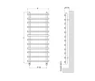 Uscător de prosoape de design CARISA, colecția BARON L, 800x500 mm, NEGRU
