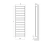 Uscător de prosoape de design CARISA, colecția BURTON, 760x480 mm, LEMON
