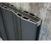 Дизайнерский радиатор LOJIMAX коллекция AMAZONITE DOUBLE 500x1244 мм, Антрацит 
