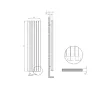 Calorifer decorativ LOJIMAX colecția ROYAL DOUBLE 1400x366 mm, Alb