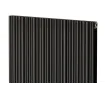 Calorifer decorativ LOJIMAX colecția BAMBOO DOUBLE 1800x359 mm, Black Matt Anodising