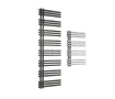 Uscător de prosoape de design CARISA, colecția TERRA, 852x500 mm, NEGRU