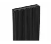 Calorifer decorativ CARISA, colecția MONZA DOUBLE, 1800x375 mm, NEGRU