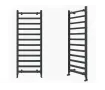 Uscător de prosoape de design CARISA, colecția LARA L, 1200x485 mm, NEGRU