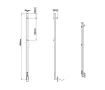 CARISA MAXIM Collection Designer Electric Towel Rail, 1500x30 mm, Brushed Brass