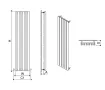 Radiator de design CARISA, colecția Mayra, 1800x420 mm, Crom