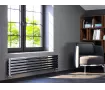 ALUMINUM HORIZONTAL RADIATOR BELLA DOUBLE HRZ inaltimea 1300 mm. latimea 404 mm. negru mat