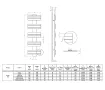 Uscător de prosoape de design LOJIMAX colecția DOSIA 1150x500 mm, Negru