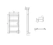 Uscător de prosoape de design LOJIMAX colecția ELEGANT 1000x600 mm, Alb