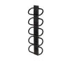Uscător de prosoape decorativ LOJIMAX, colecția PEARL Lățime 530 mm. Înălțime 400 mm. negru mat
