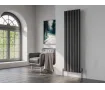 Calorifer decorativ LOJIMAX, colectie BELLA DOUBLE 400 mm. 404 mm. negru mat