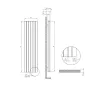 Calorifer decorativ  LOJIMAX colecția KALSEDON DOUBLE 1800x565 mm, Alb