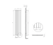 Calorifer decorativ LOJIMAX, colectia  ROYAL высота 800 mm. ширина 218 mm. RAL mat kiwi