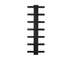 Uscător de prosoape de design LOJIMAX colecția ALBATROS STYLE 1540x450 mm, Negru