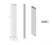 Radiator de design CARISA, colecția TALLIS DOUBLE, 1800x350 mm, ANTRACIT