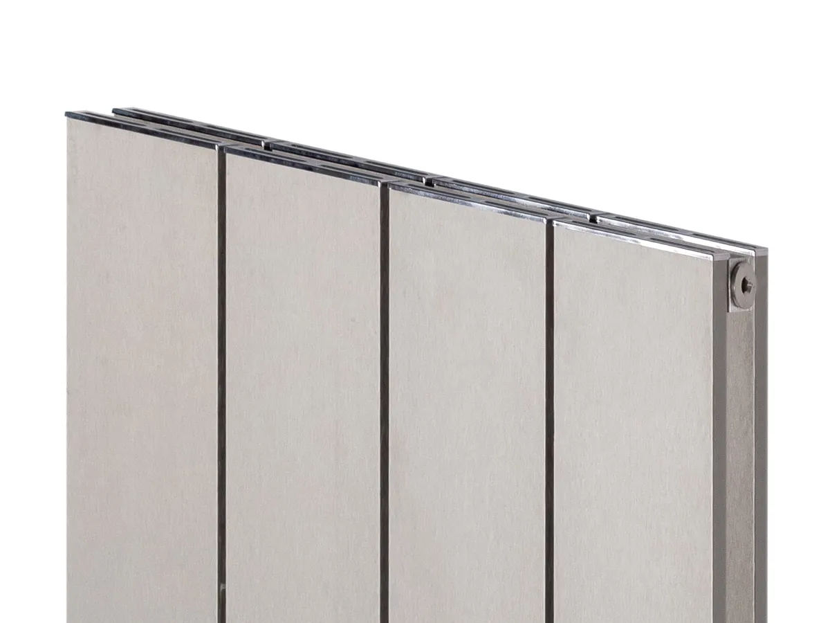 Дизайнерский радиатор LOJIMAX коллекция KALSEDON DOUBLE 1800x375 мм, INOX SATIN