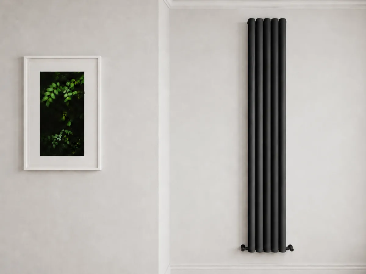 Radiator de design CARISA, colecția TALLIS DOUBLE, 1800x350 mm, NEGRU